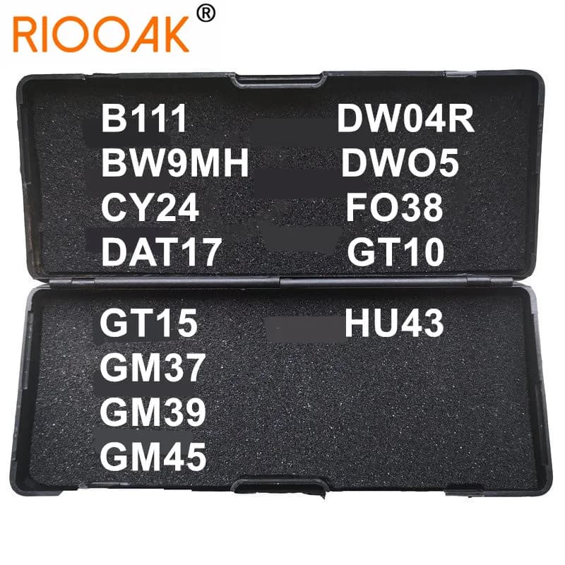 Lishi 2 en 1 2in1 Outil B111 BW9MH CY24 DAT17 DWO4R DWO5 FO38 GT10 GT15 GM37 GM39 GM45 HU43 Outils d