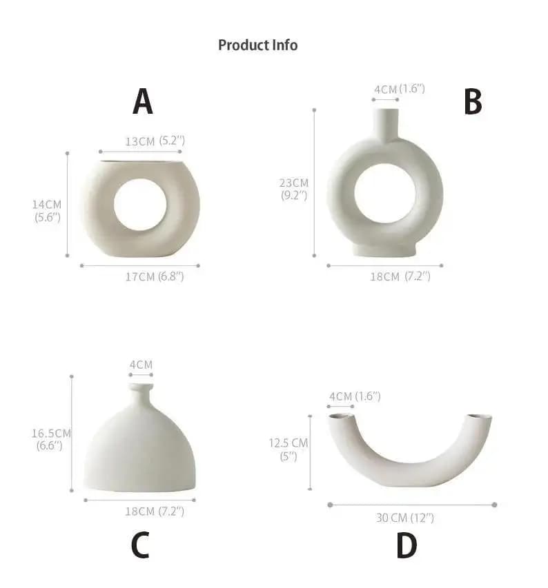 Vase Circulaire Minimaliste en Céramique Fait à la Main, Parfait pour votre Anniversaire, Jour de Fa