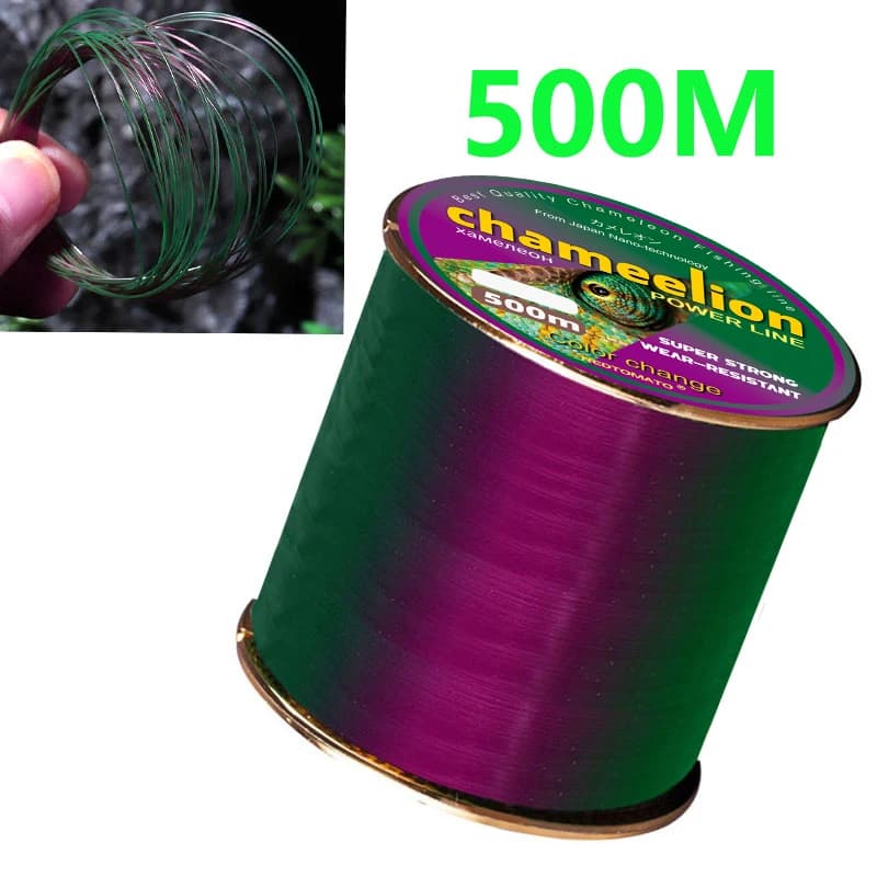 REDTOMATO 500m/1000m Ligne Caméléon à Changement de Couleur, Revêtement Fluorocarbone, Monofilament 