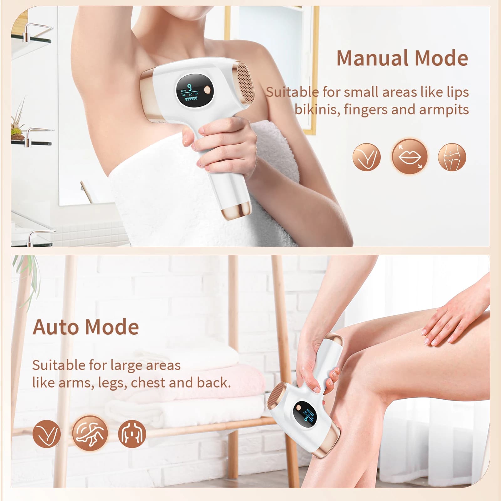 Appareil d'épilation au laser indolore pour hommes et femmes, épilateur à lumière pulsée IPL, épilat