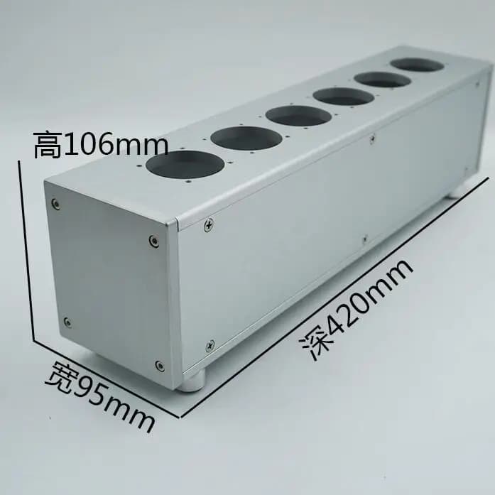 Filtre de puissance de prise EU en aluminium HIFI, boîtier d'amplificateur, bricolage, 2 bits, 4 bit