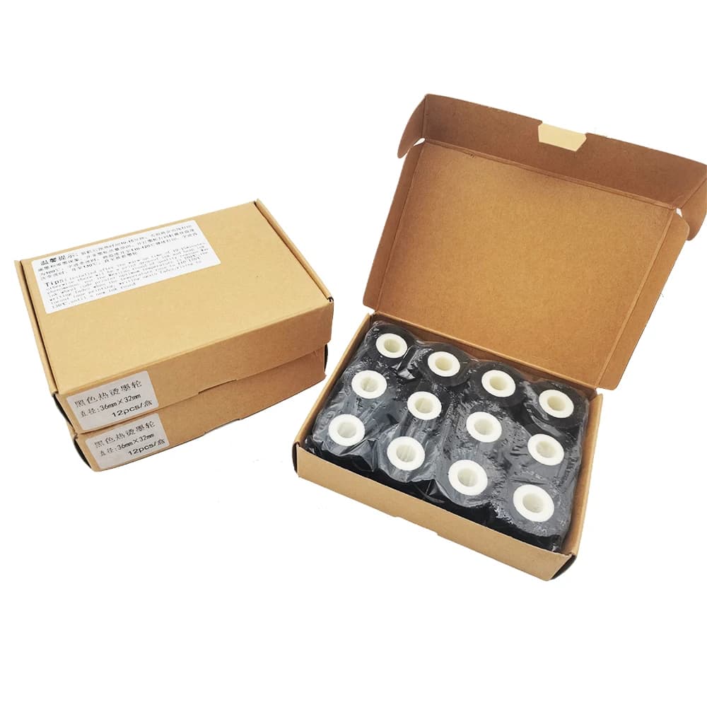 Rouleau d'encre de codeur de tampon chaud noir 36x16mm 36x32mm 36x36mm 36x40mm 36x35mm 40x40mm pour 