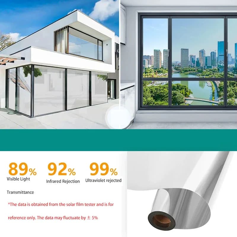 Film de protection solaire pour vitres, isolation thermique, protection de la vie privée, pour fenêt