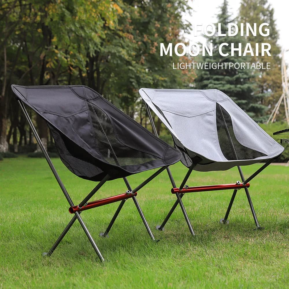 Chaise de Camping pliante Portable, cadre entièrement en aluminium, compacte avec sac de transport, 