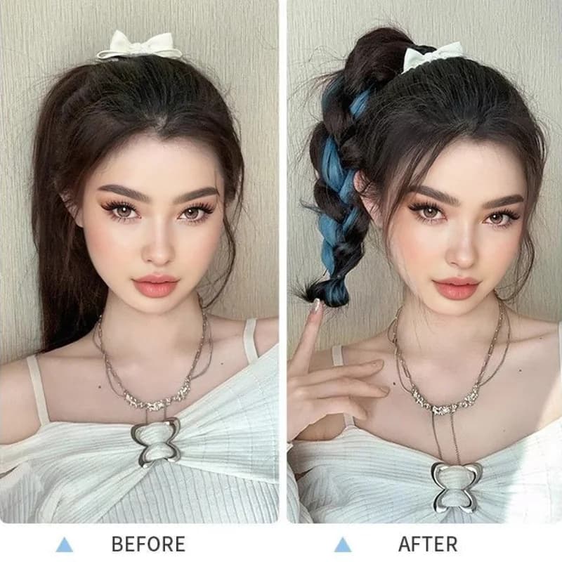 Cheveux synthétiques Chignon Chignon postiches auto-enroulement boule cheveux Bun femme bricolage Ch