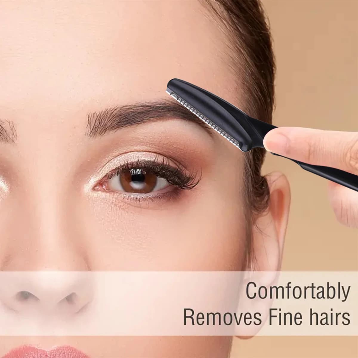 30 pièces/bouteille rasoirs à sourcils avec conteneur tondeuse à sourcils pour le visage dans étui é