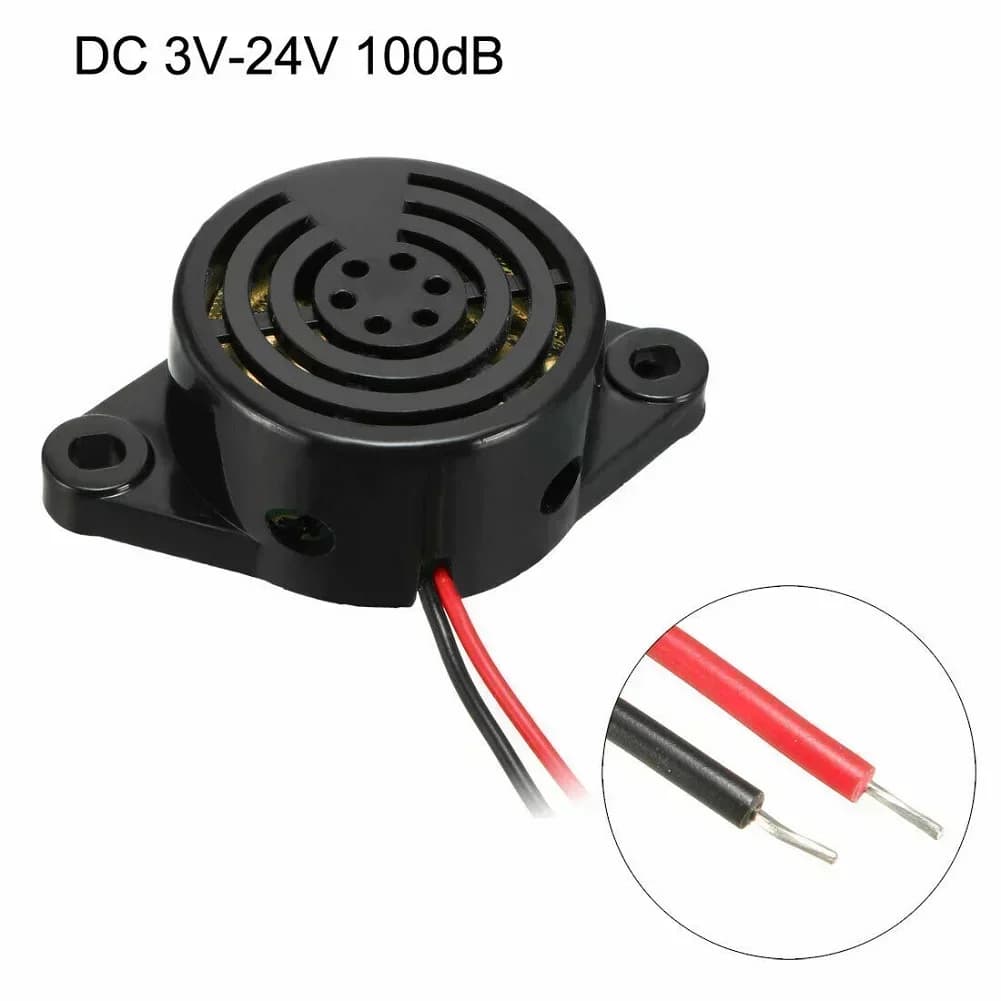 Sirène d'alarme DC 3-24V 85/100dB, klaxon de Signal sonore avec bip LED, klaxon d'air pour alarme de