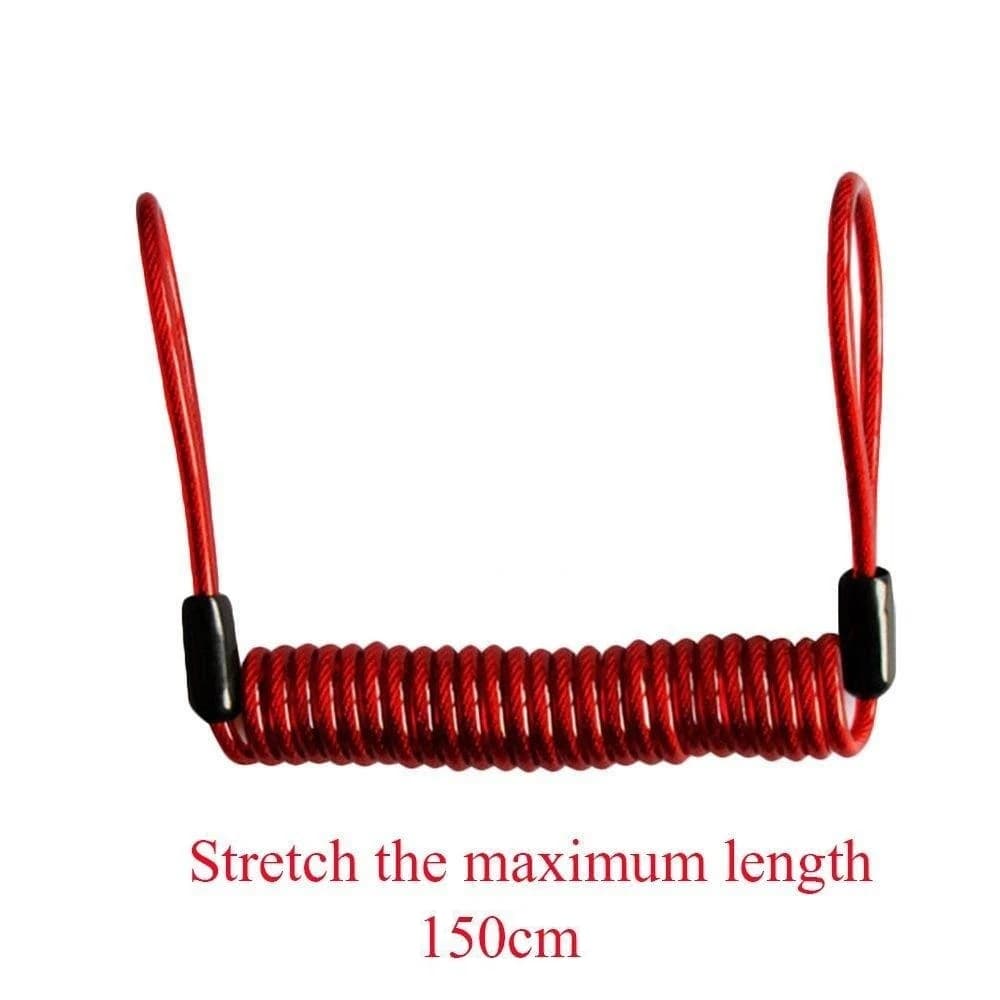 Câble de verrouillage à ressort pour vélo, corde antivol, alarme, disque, rappel de sécurité, Protec