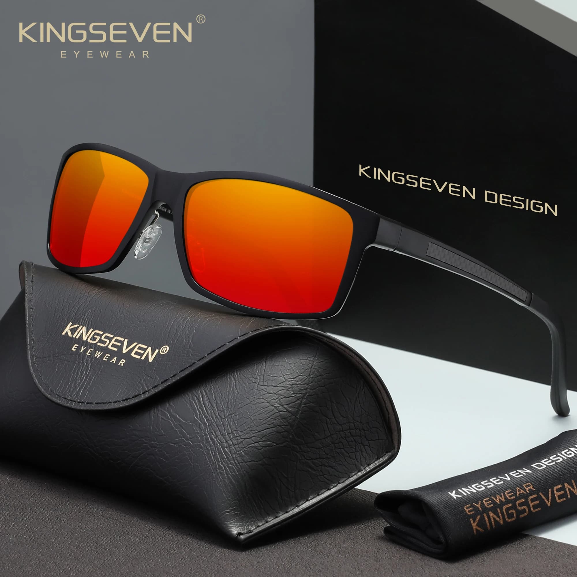 KINGSEVEN haute qualité lunettes de soleil mode polarisées UV400 lunettes à la mode conduite hommes 