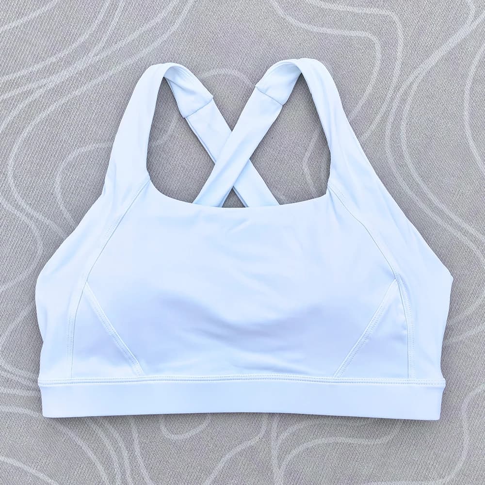 Soutien-gorge de Fitness pour femmes, couleur unie, serré, entraînement complet, dos croisé, sous-vê