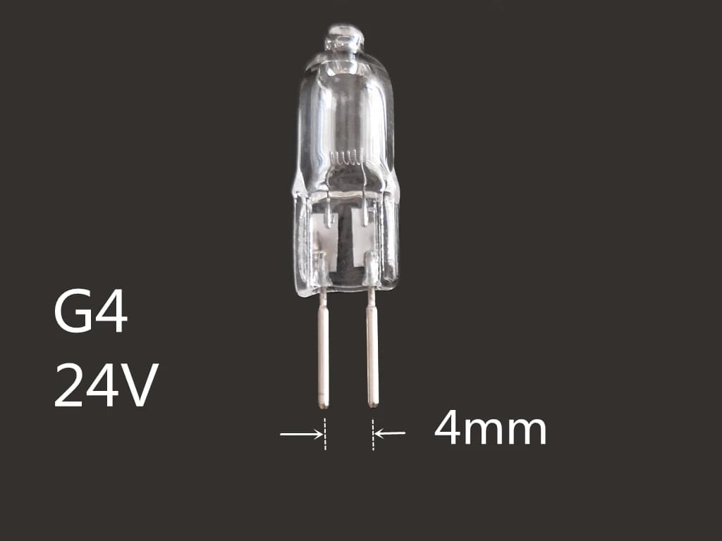 5 pièces G4 24V 10W ampoule G4 24V 20W ampoule G4 24V 35W ampoule en verre 24v g4 10w 24v g4 20w 24v