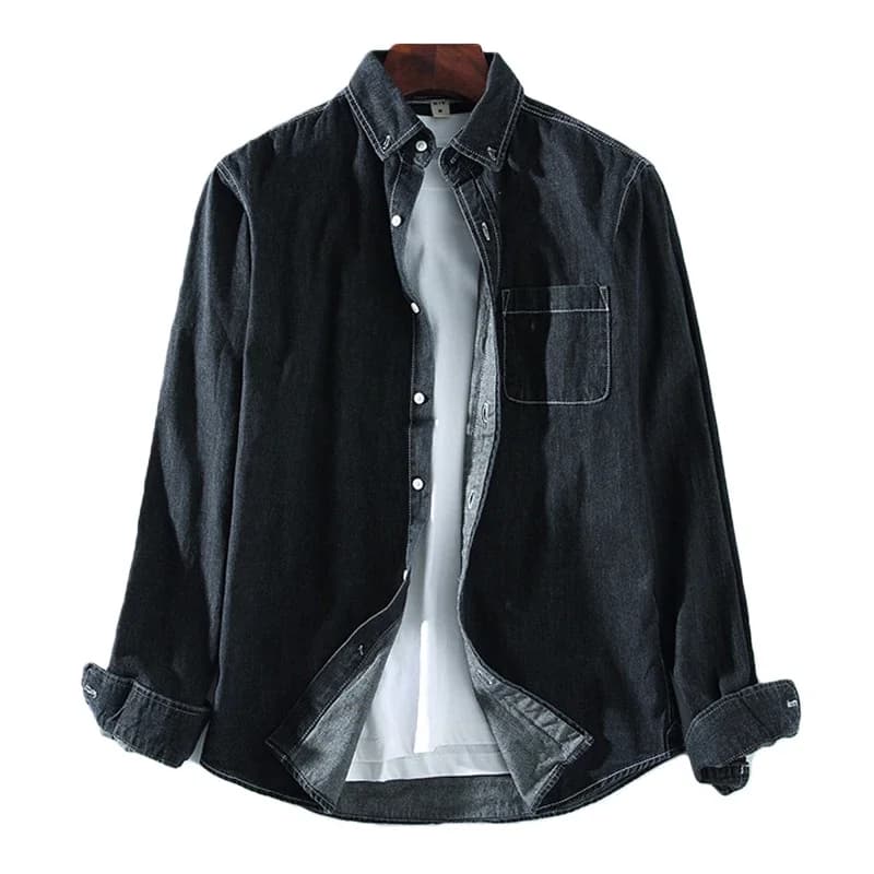 Hommes décontracté Denim chemise mode nouveau Simple décontracté coton mince Jean à manches longues 