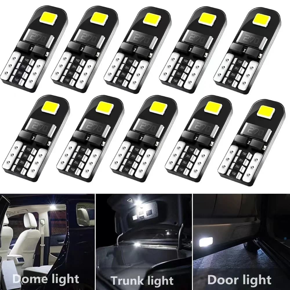 2/10 pièces W5W T10 LED Canbus sans erreur ampoule voiture intérieur lumière 194 LED lampe de signal