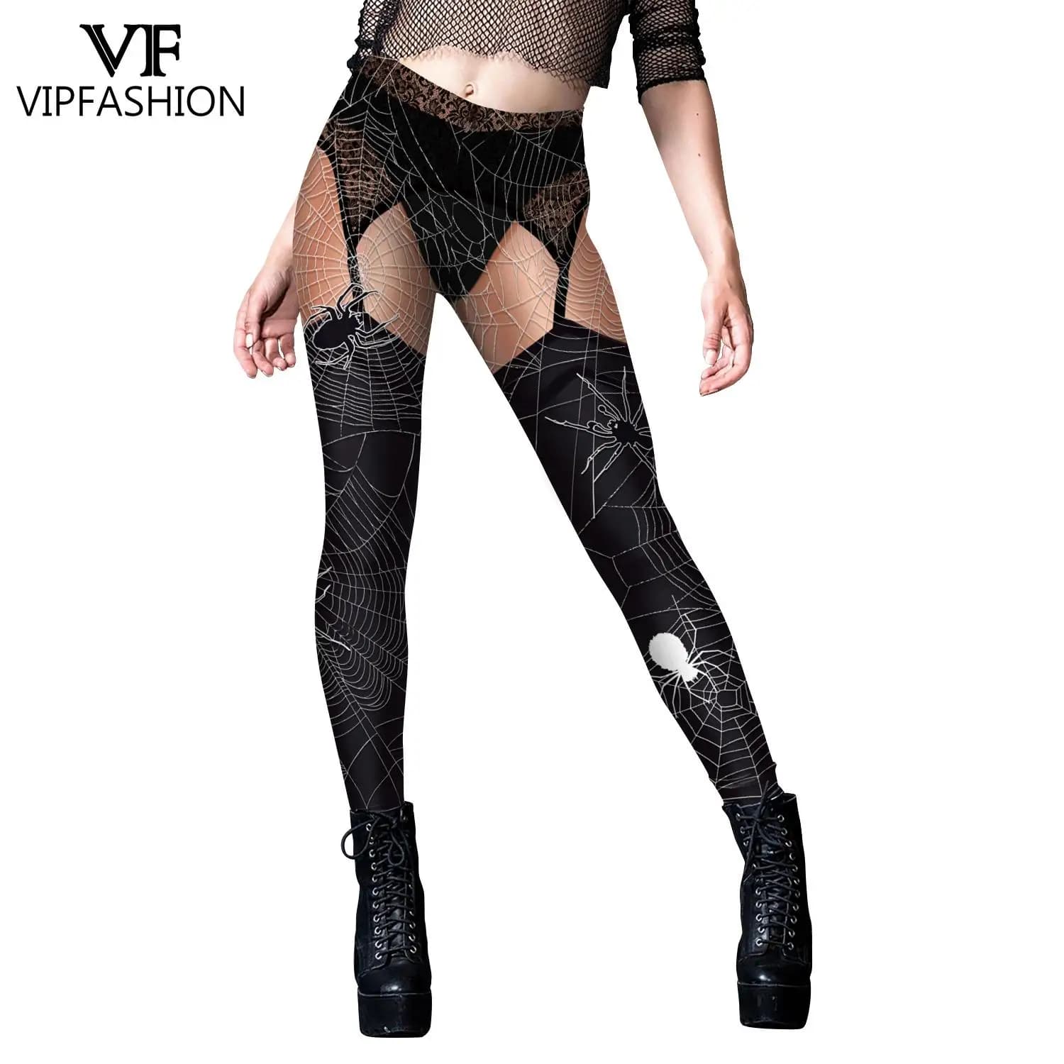VIP FASHION – Leggings squelette pour femmes, pantalon slim élastique, Sexy, Costume d'halloween, im