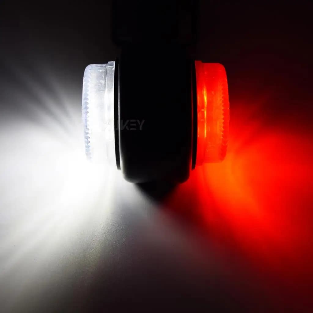 2X camion remorque LED coude en caoutchouc feu de position latéral blanc rouge contour indicateur de