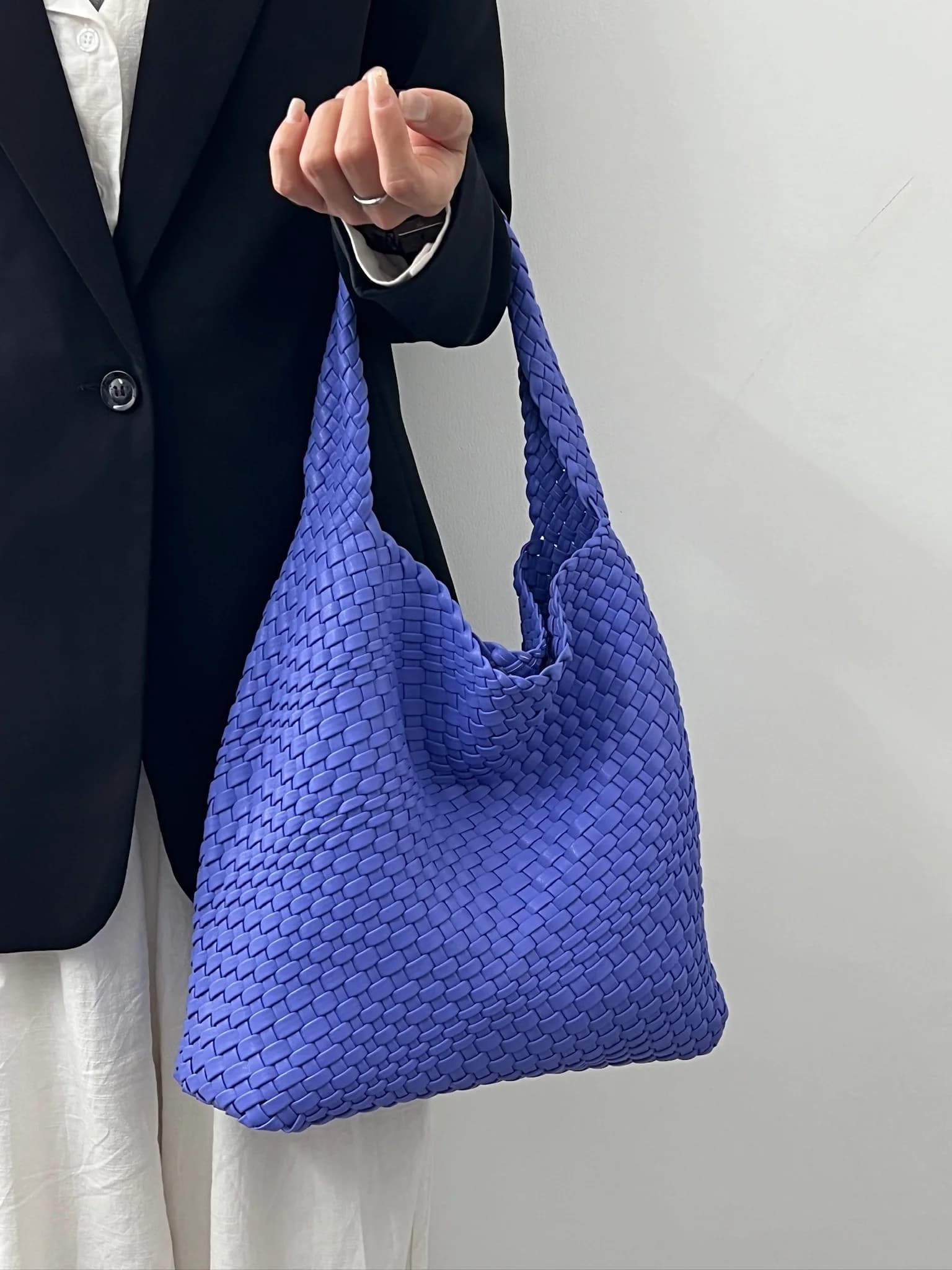 Sac à bandoulière en cuir PU pour femmes, sac sous les bras tissé en tissu doux, tendance, Style eur