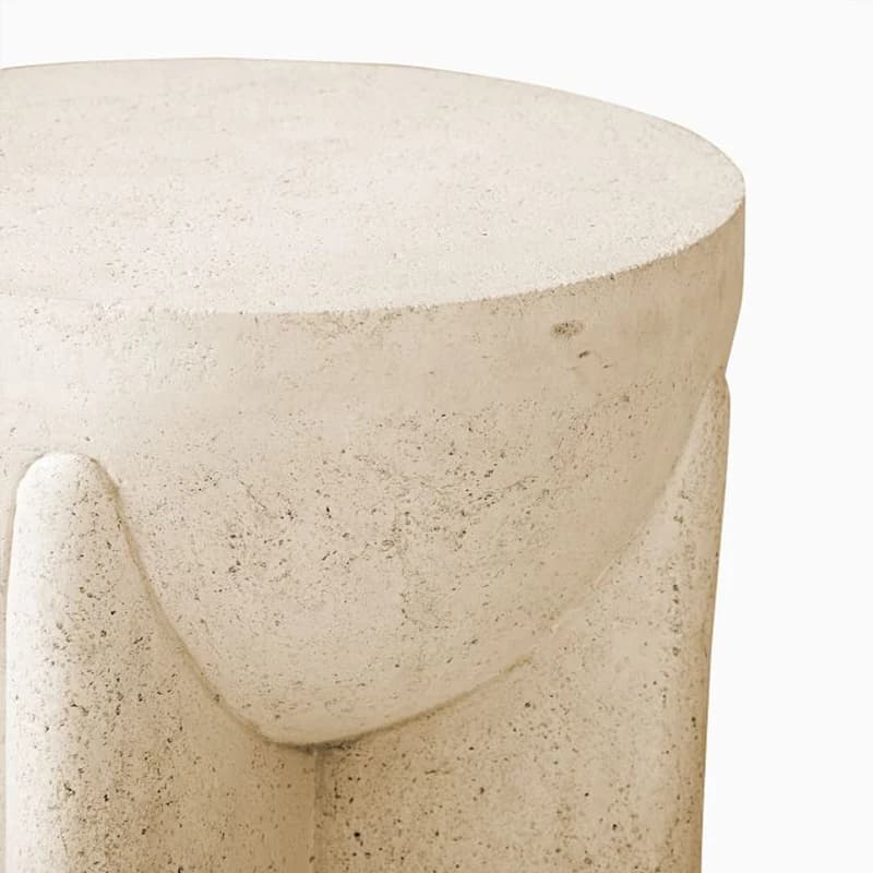 Table basse d'extérieur blanche crème française, design moderne, Table d'appoint ronde créative, meu