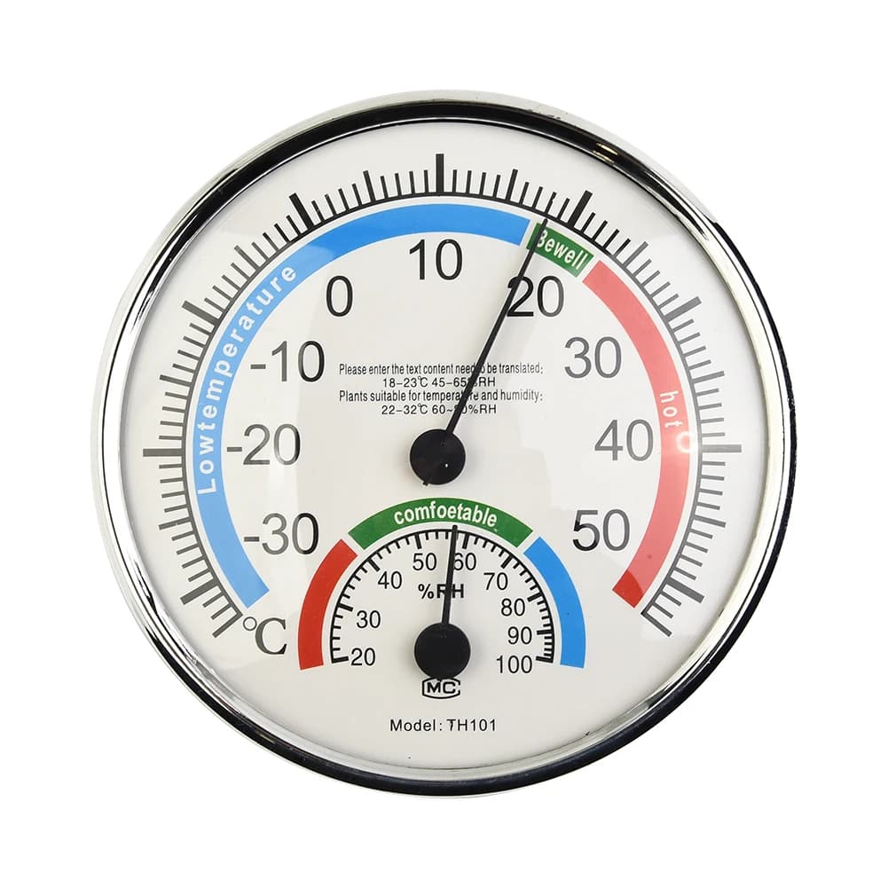 Thermomètre et hygromètre analogique, jauge de température et d'humidité intérieure et extérieure po