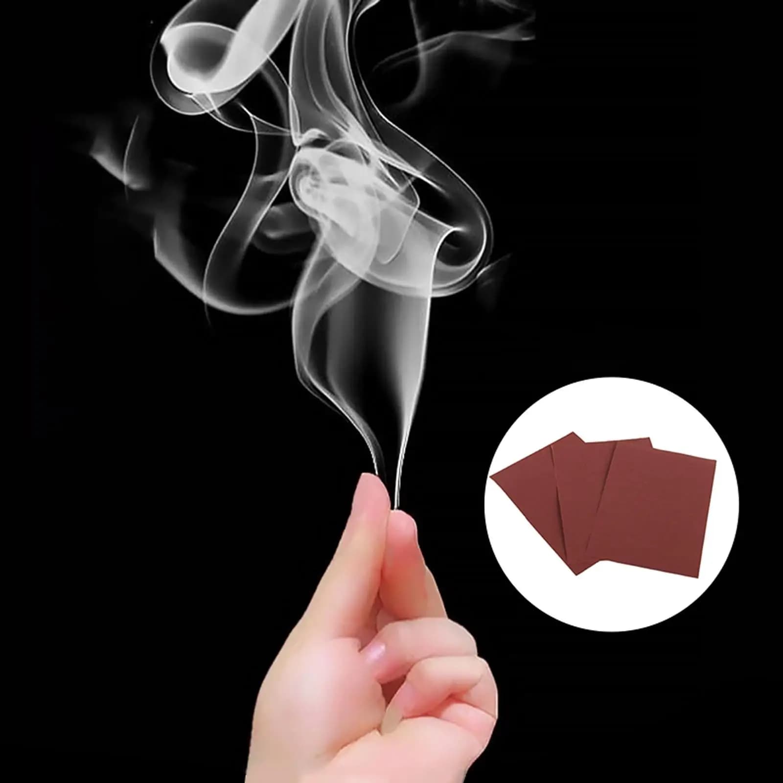Papier magique chimique, 5/10 pièces, gros plan, tour de magie, doigts, enfers de fumée, objets de s