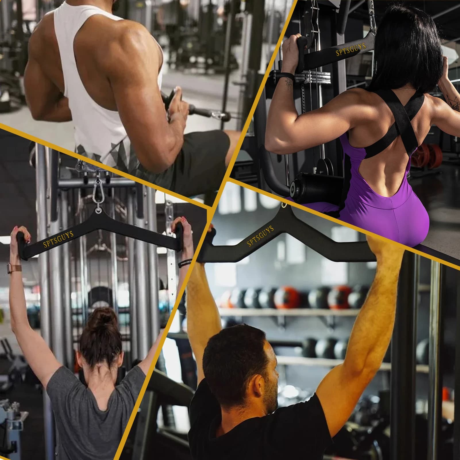 LAT Pulldown rib Down Bar, Fitness à domicile, Accessoires pour système de poulie à câble, Machine, 
