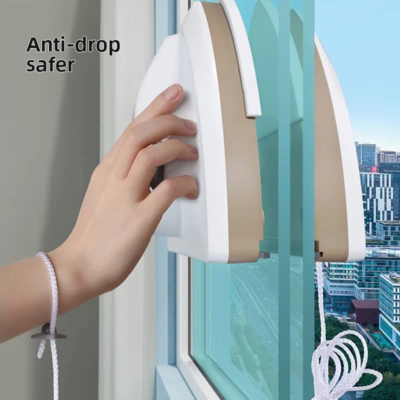 Brosse de nettoyage de vitres magnétique Double face, essuie-glace à décharge d'eau automatique, bro