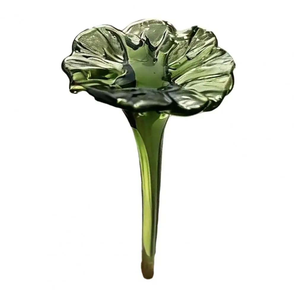 Décoration florale en verre, sculpture florale artisanale, bouquet de fleurs en verre soufflé à la m