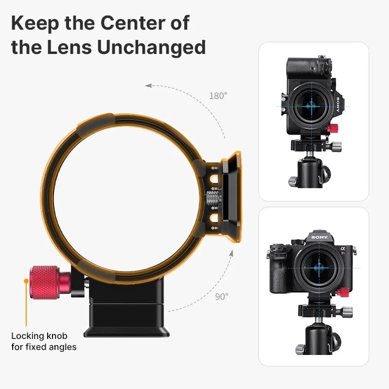 Kit de plaque de montage horizontal-vertical rotatif S-63 Arca Ulanzi pour appareil photo reflex num
