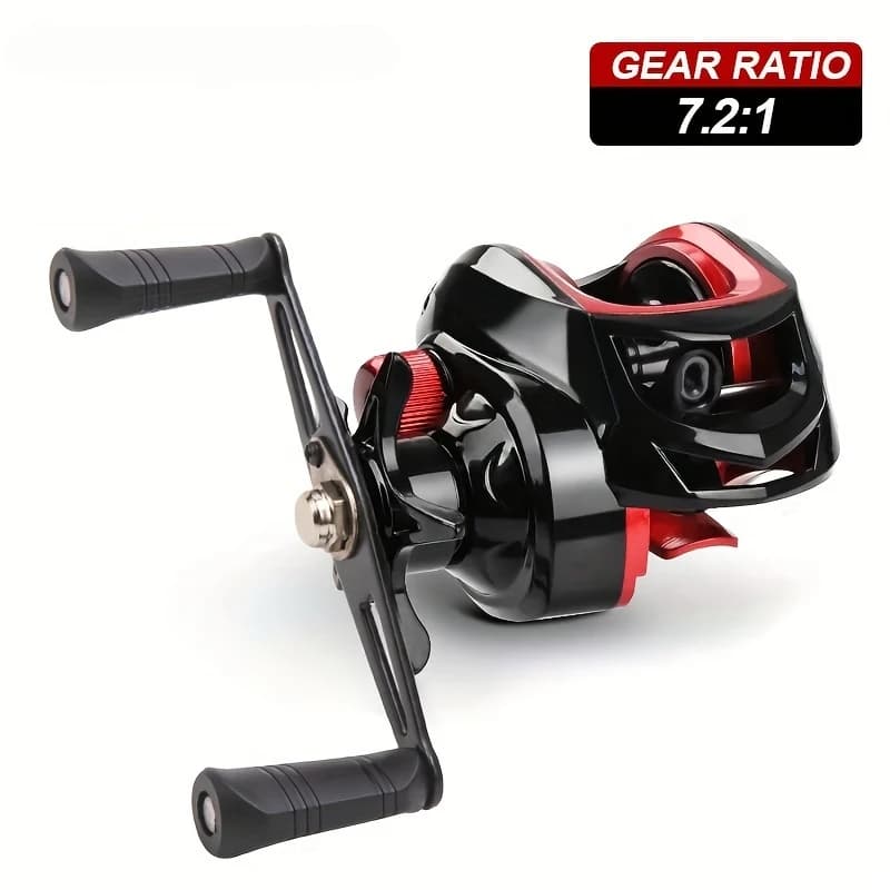 Moulinet de pêche GLS traînée maximale 8KG rapport de vitesse 7.2: 1 tasse de ligne métallique 18 + 