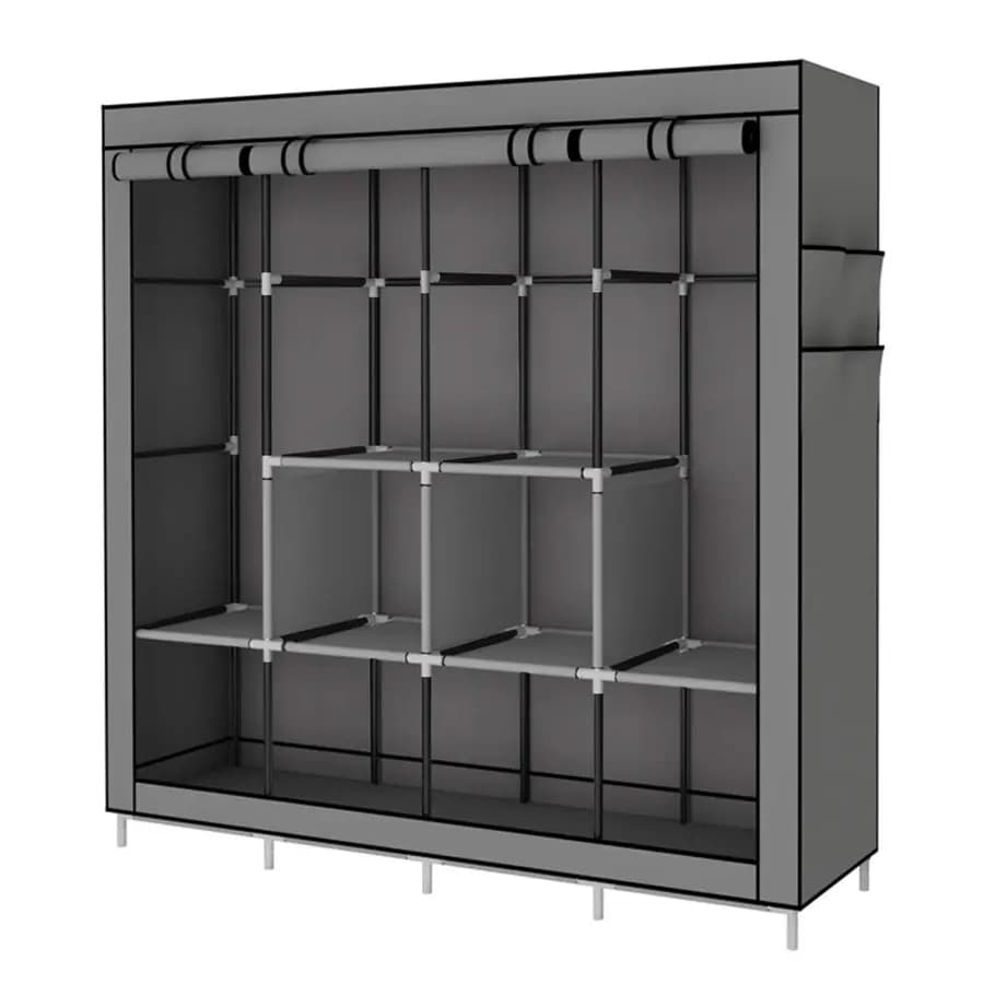 Armoire portable, étagères de rangement pour vêtements, organisateur de rangement pour vêtements ave
