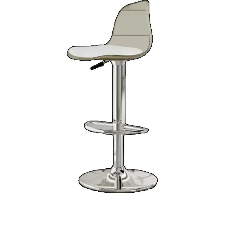 Chaises de Bar pivotantes en acrylique, roses, transparentes, en métal, blanches, pour barbier, cuis
