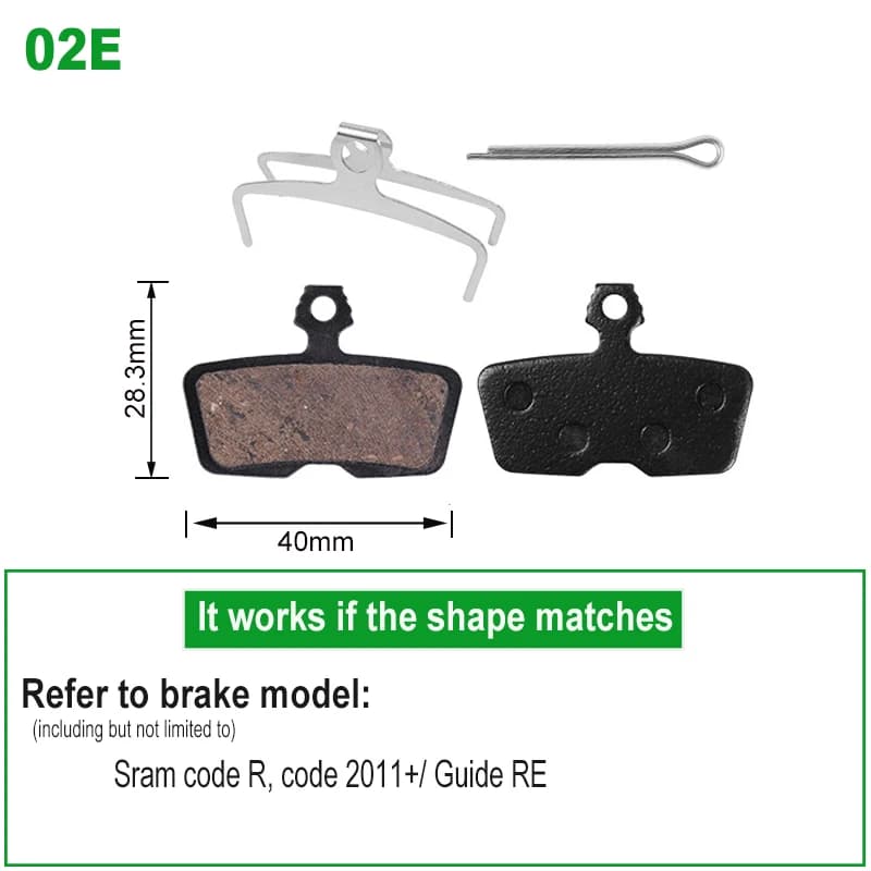 4 paires de plaquettes de frein à disque VTT adaptées pour AVID CODE Code R 2011-2014 SRAM Guide RE 