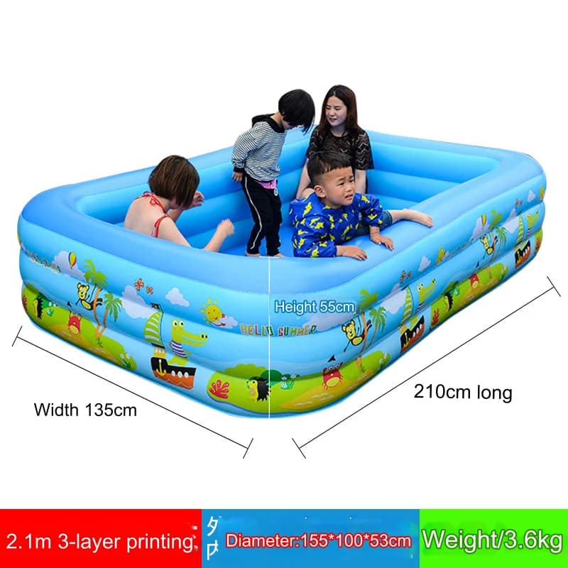 Piscine gonflable pour adultes, piscine familiale épaissie respirante pour l'extérieur, le jardin, l