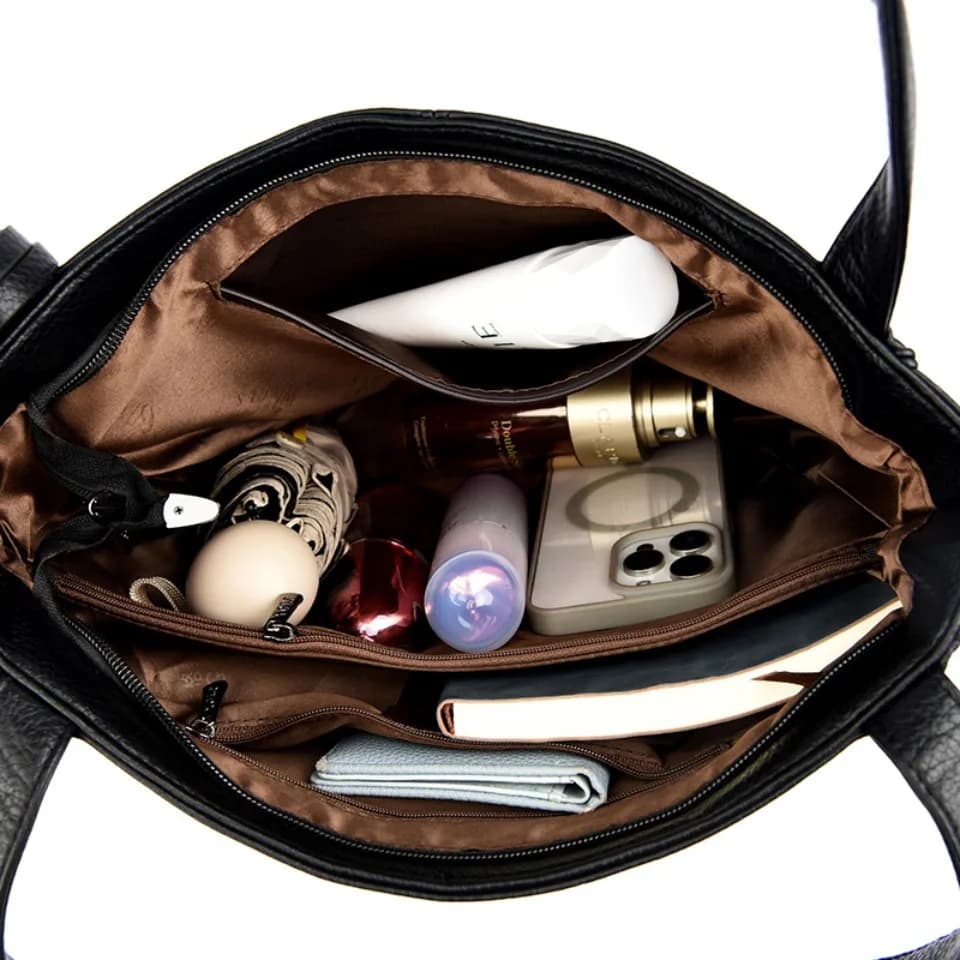 Véritable marque Top qualité en cuir Sac fourre-tout décontracté sacs à Main de luxe femmes sacs con