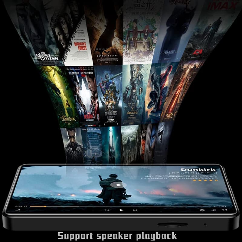 Lecteur MP4 UI 4 pouces, lecteur de musique MP3, Bluetooth 5.0, écran tactile 16 go avec haut-parleu