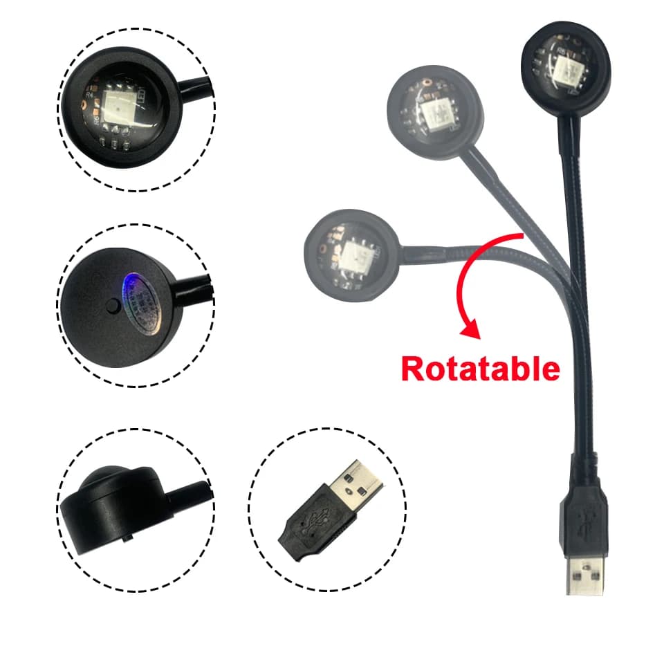 Veilleuses LED USB pour décoration de fête d'anniversaire, budgétaire, lampe, lumières d'ambiance, c