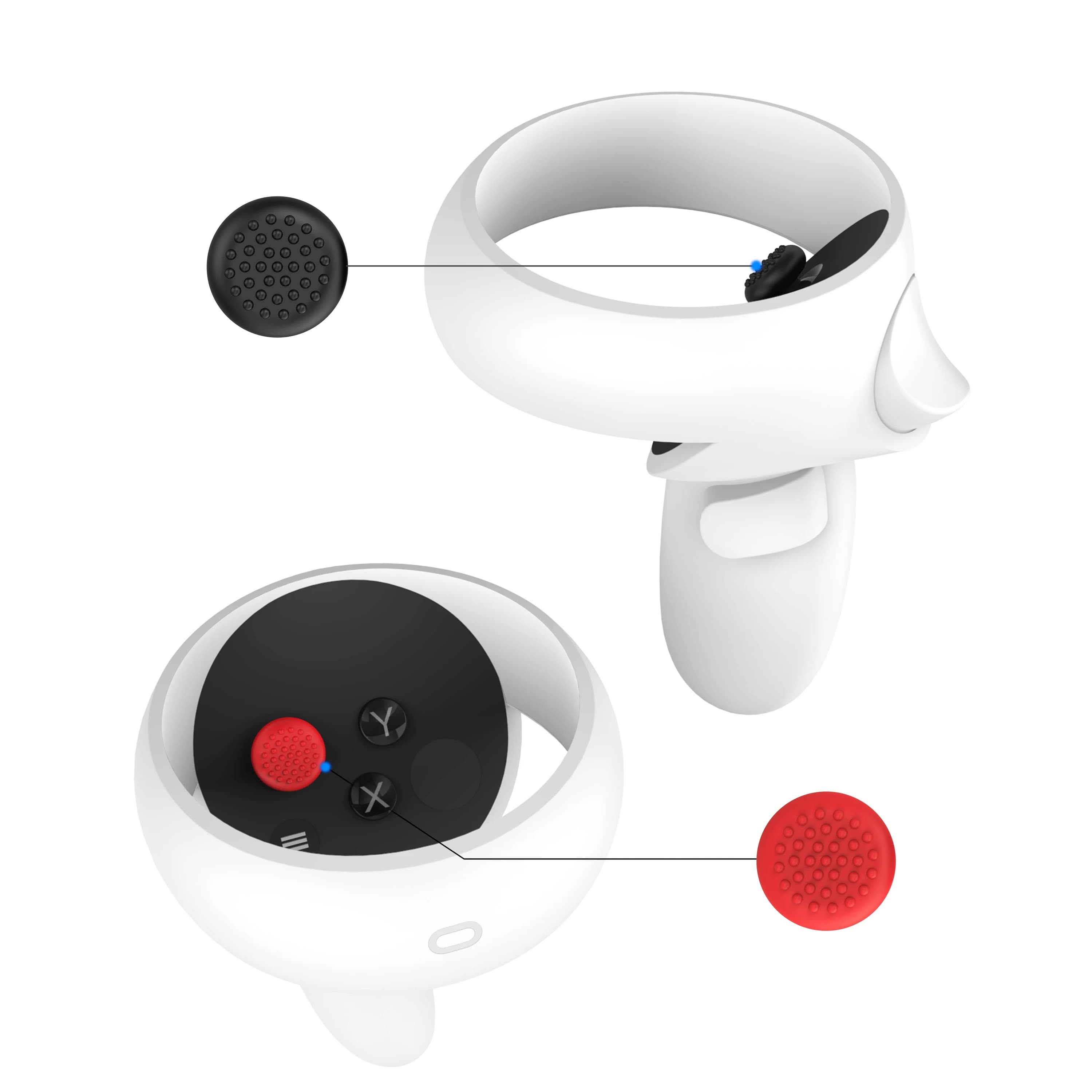 VR housse de protection Elite sangle sangle de tête contrôleur tactile coque avec sangle poignée poi