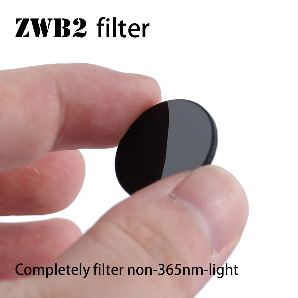 Filtre Convoy ZWB2 pour lampe torche S2 S2+ Diamètre 20,5 mm, Épaisseur 2 mm, Filtre lumière visible