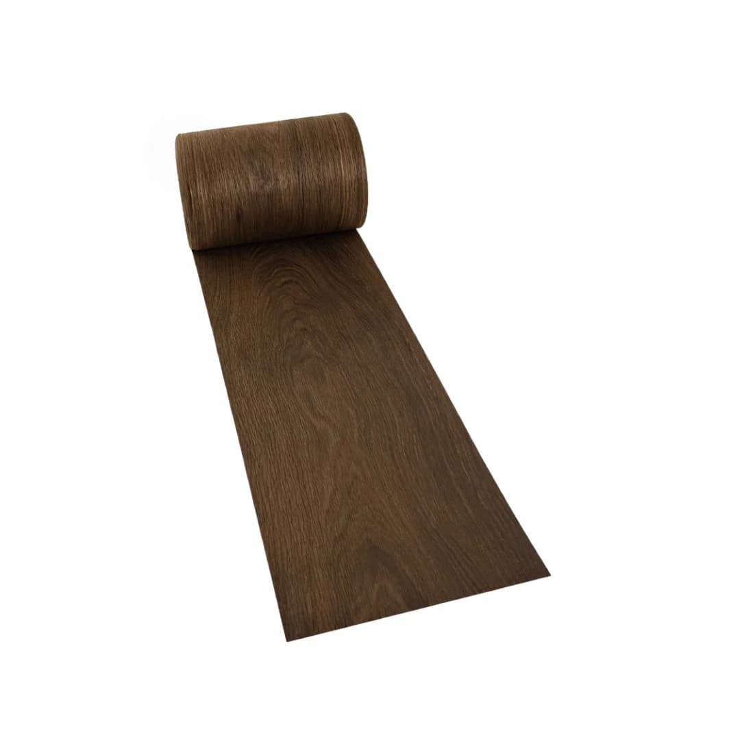 Feuille de placage de bois de grain de chêne fumé naturel de 0.5mm d'épaisseur 2.5x0.25m (98x9.8 pou