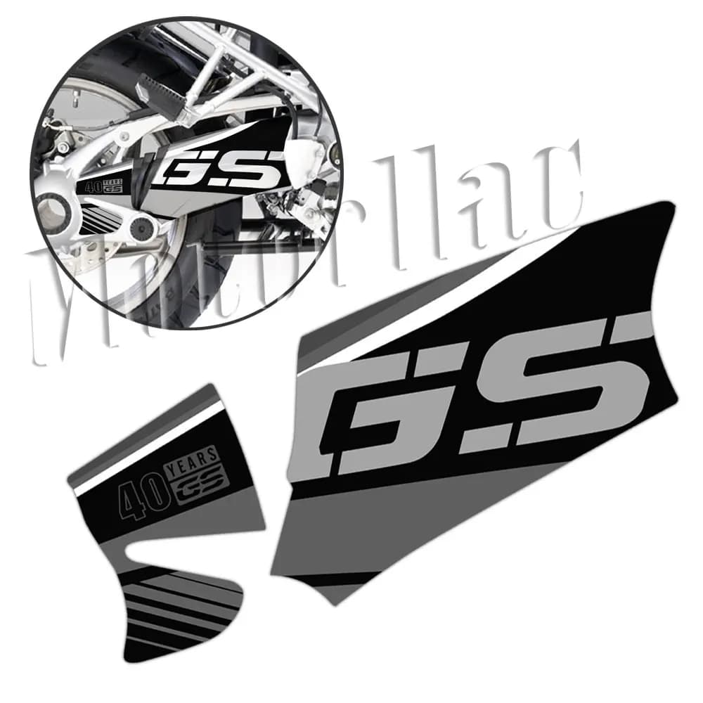 Autocollant de bras oscillant de moto 3M Triple noir 40 ans GS, autocollant d'arbre rotatif pour R12