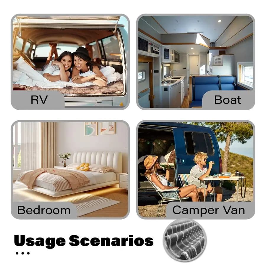Sous-matelas en maille respirante de 82,67 x 59,05 pouces pour camping-car, caravane, bateau