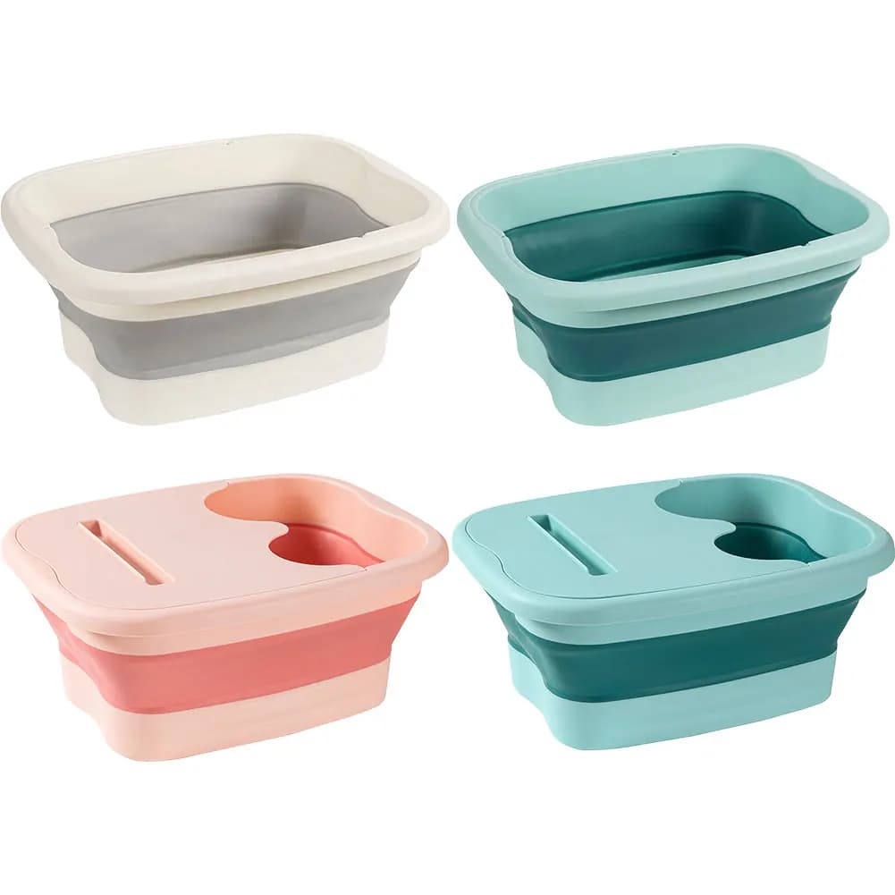 Bain de pieds portable pour massage, facile à prendre, baignoire de trempage des pieds, bassin plian