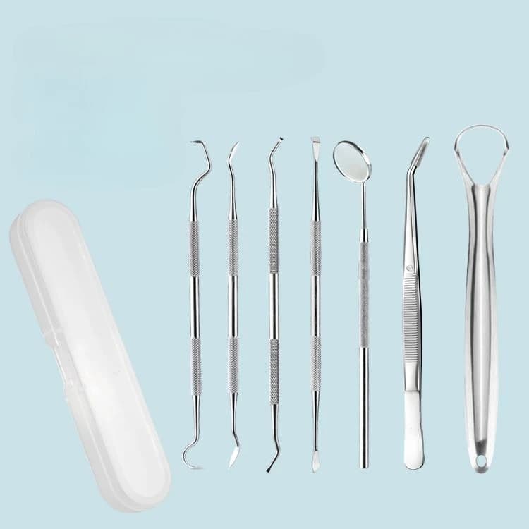 3/4/5/6/7 pièces outils de dentiste professionnel en acier inoxydable dissolvant de tartre cure-dent