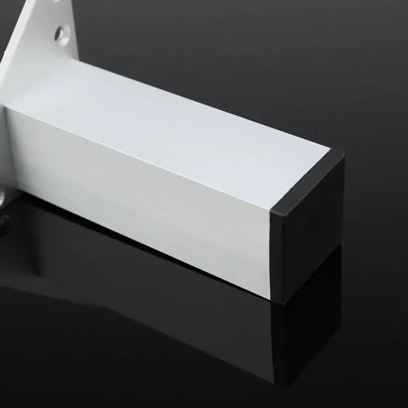 Pieds de Meuble Carrés en Métal pour Table Basse, Optique en Alliage d'Aluminium pour Meuble TV, Can