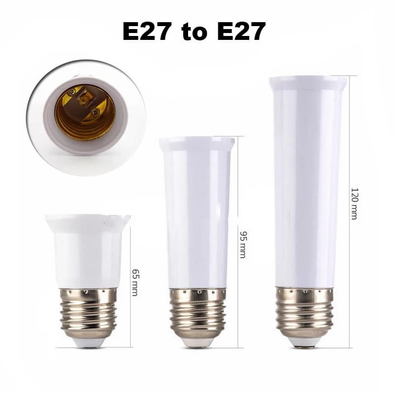 65mm 95mm 120mm E27 à E27 extension support de lampe Base ampoule étendre Extension prise adaptateur