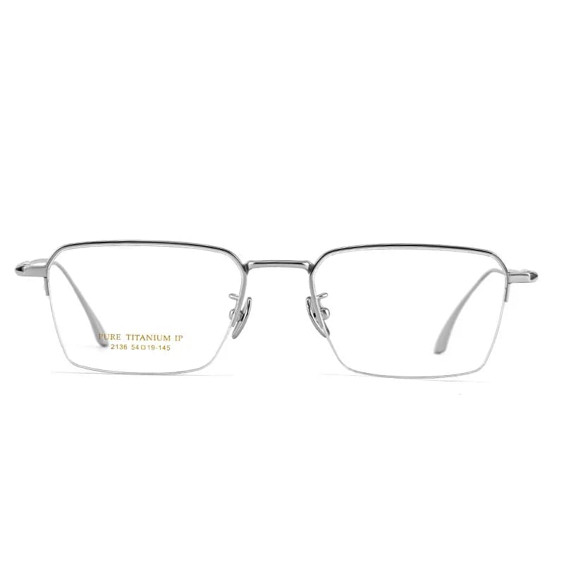 Lunettes ultralégères en titane pur, monture rétro à demi-jante pour hommes d'affaires, lunettes car