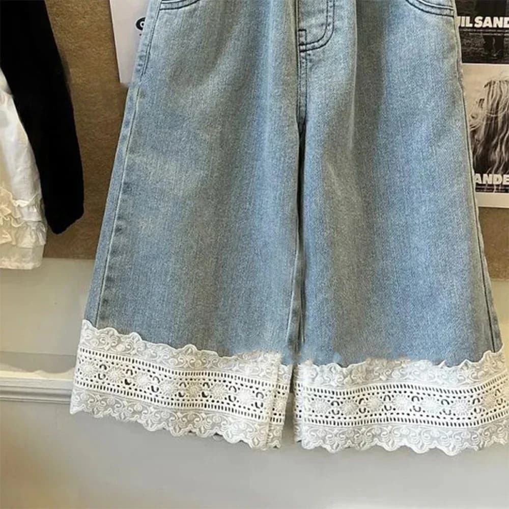 Bear Leader – jean bleu d'été pour filles de 2 à 7 ans, vêtements simples pour enfants, édition coré