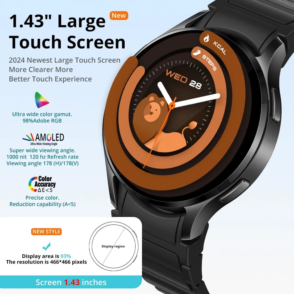 COLMI i28 Ultra AI Smartwatch AMOLED affichage, AI Da-GPT intégré, prière musulmane, montre d'appel 