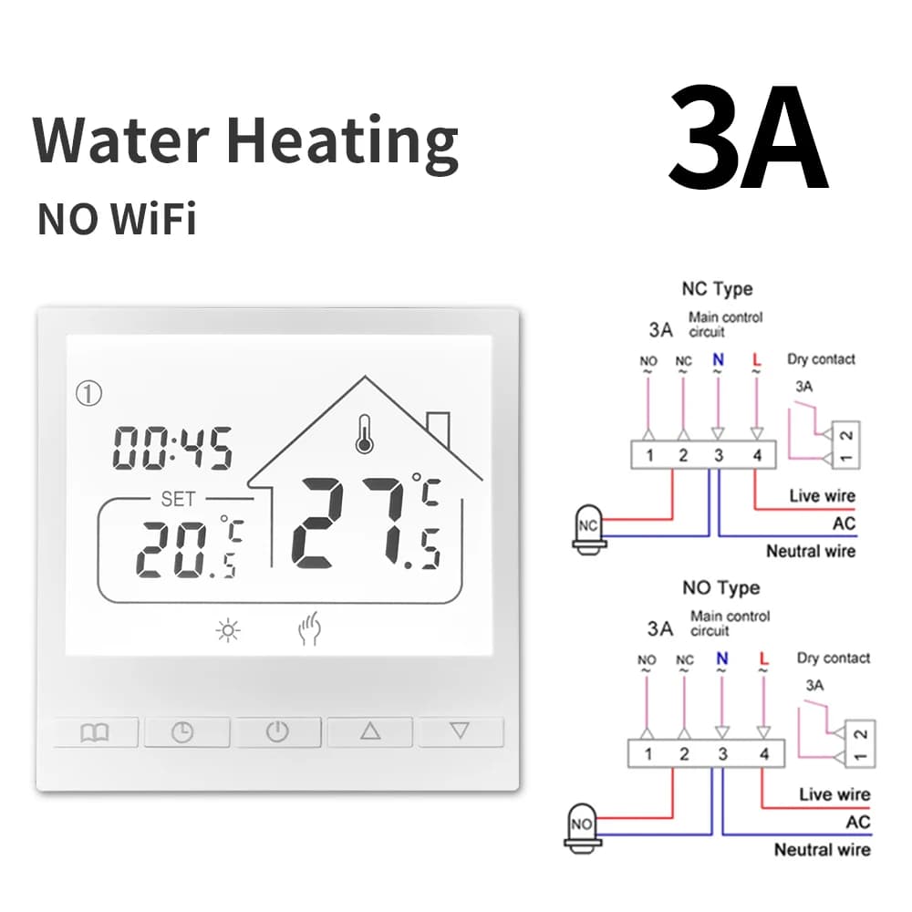 Thermostat intelligent WIFI pour chaudière à eau/gaz, chauffage au sol électrique, contrôleur de tem