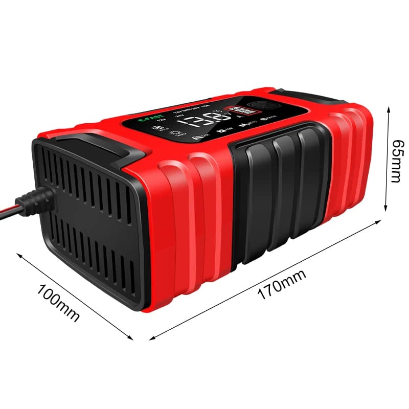 Chargeur de batterie de voiture 12V 10A et 24V 5A, entretien des impulsions, affichage LCD, charge r