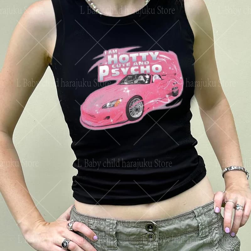 Camisole de voiture rose vif pour femme, haut court amincissant, débardeurs en fibre assortis, haut 